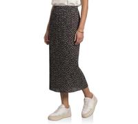 Street One Midirock aus Mesh in Plisséestruktur Black Coffee 36