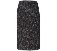 Street One - Midirock aus Mesh in Plisséestruktur black coffee - Gr. - 34