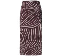 Midirock STREET ONE "Style Pepica", Damen, Gr. 36, rustic rouge, Web, Obermaterial: 95% Polyester, 5% Elasthan. Futter: 100% Viskose, bedruckt, körpernah kniebedeckend, Röcke, Sommerrrock aus Mesh mit