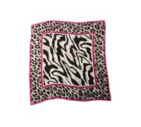 Street One Frauen Nicki Tuch im Satin-Look mit Animal Print in Braun, Gr: One size