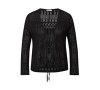 Street One Damen A323314 Offene Ajour-Look Jacke, Schwarz, 36