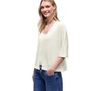 Street One Kurzarmjacke im Strick-Look mit Glitzer Weiß Größe 34