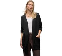 Cardigan STREET ONE, Damen, Gr. 36, schwarz, Strick, Obermaterial: 52% Viskose, 28% Polyester, 20% Polyamid, unifarben, lässig geschnitten ca. Mitte Oberschenkel, Rundhals, Strickjacken, ohne Verschlu