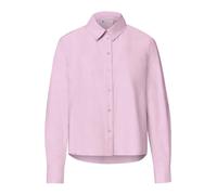 Langarmbluse STREET ONE, Damen, Gr. 38, rosa (vintage blush), Web, 100% Baumwolle, unifarben, klassisch normal, V-Ausschnitt, Bündchen, Blusen, aus reiner Baumwolle (68636937-38) vintage blush
