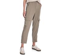 Paperbag-Hose STREET ONE, Damen, Gr. 46, Länge 28, grau (vintage stone), Web, Obermaterial: 68% Lyocell, 32% Viskose, unifarben, casual, lang, Hosen, im Cargo-Look (13254316-46) vintage stone