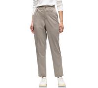 Street One Frauen Paperbag Jacquard Hose in Braun, Gr: 46
