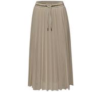 Street One - Plisseerock aus Mesh in Midi-Länge mit Tunnelzug beige - Gr. - 42