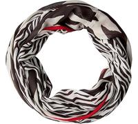 Street One Frauen Gemusterter Loop Schal in Rot, Gr: One size