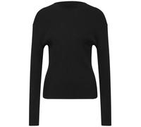 Street One - Pullover in Rippstruktur schwarz - Gr. - 40