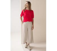 Rundhalspullover STREET ONE, Damen, Gr. 38, salsa rot, Stoff, 60% Viskose, 40% Baumwolle, unifarben, normal normal, Rundhals, Rippbündchen, Pullover Rundhalspullover, Rundhalsausschnitt (53126119-38)