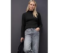 Street One Frauen Pullover in Rippstruktur in Schwarz, Gr: 40