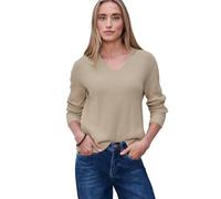 Street One Frauen Pullover in Unifarbe in Beige, Gr: 38