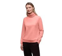 Street One Sweatshirt Damen Gr. 42 – unifarben, Stehkragen, 85% Baumwolle/15% Polyester, light apricot