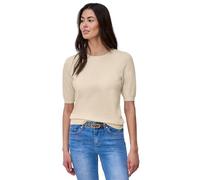 Strickpullover STREET ONE, Damen, Gr. 42, smoke beige meliert, Stoff, 30% Polyester, 27% Polyacryl, 23% Polyamid, 20% Viskose, unifarben, comfort fit normal, Rundhals, Rippbündchen, Pullover Strickpul