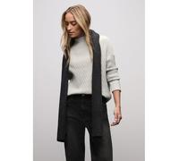 Street One Damen Strickpullover mit Strukturmix – pelican grau meliert – Gr. 46