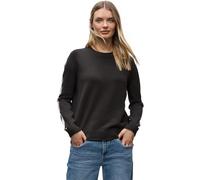 Rundhalspullover STREET ONE, Damen, Gr. 36, schwarzest braun, Strick, Obermaterial: 30% Polyester, 29% Polyacryl, 21% Viskose, 20% Nylon, unifarben, regular fit normal, Rundhals, Rippbündchen, Pullove