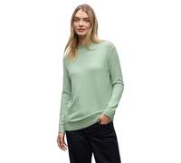 Street One Strickpullover Damen Gr. 44 serene grün meliert mit Rollkante normaler Schnitt