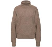 Street One - Pullover mit Rollkragen und Strukturmix sanded amber mel. - Gr. - 42