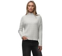 Street One Damen Pullover mit Strukturmix – pelican grau meliert – 50% Viskose – Gr. 40