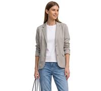 Kurzblazer STREET ONE, Damen, Gr. 42, clay sand, Stoff, 83% Polyester, 14% Viskose, 3% Elasthan. shadowed navy melange: 73% Polyester, 24% Viskose, 3% Elasthan, Jacquardmuster, regular fit normal, V-A