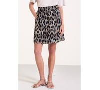 Minirock STREET ONE, Damen, Gr. 46, timeless beige, Stoff, Obermaterial: 100% Polyester. Futter: 100% Modal, regular fit knieumspielend, Röcke Minirock, mit Elastikbund (83386005-46) timeless beige