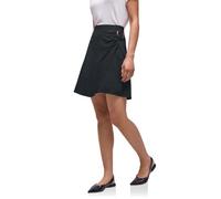 Minirock STREET ONE, Damen, Gr. 42, schwarz, Stoff, 95% Viskose, 5% Elasthan, gemustert, unifarben, normal knielang, Röcke Minirock, Middle Waist (96009512-42) schwarz