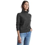Street One Damen Rollkragen Sweater A302786 – Grau meliert – 37% Baumwolle – Größe 40
