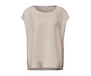 Street One - Schimmerndes Basic Top beige - Gr. - 34