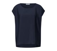 Street One - Schimmerndes Basic Top blau - Gr. - 42