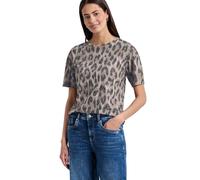 Street One Frauen Shirt im Ausbrenner-Look mit Print in Beige, Gr: 46