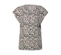 Street One - Shirt im Blusen-Look beige/schwarz - Gr. - 36