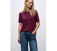 Street One Frauen Shirt mit Chiffon-Detail in Rot, Gr: 34