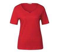Street One Shirt mit Herzausschnitt - Damen - Gr. 38 - rot
