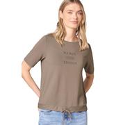 Street One Kurzarmshirt mit Print Light Terra Mocha – Damen Gr. 44