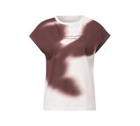 Print-Shirt STREET ONE STUDIO, Damen, Gr. 34, rot (fudge rot), Web, 100% Baumwolle, bedruckt, regular fit normal, Rundhals, abgesteppt, Shirts, aus reiner Baumwolle (32899406-34) fudge rot