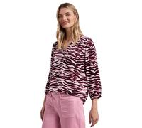 Shirt mit Split Neck und Strukturmix