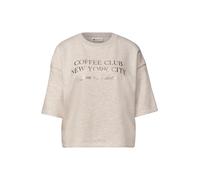 Street One - Short Boxy Crewneck 28039_clay_sand_mel. - Gr. - 38