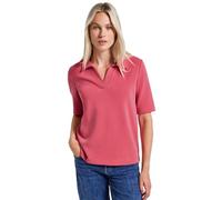 Poloshirt STREET ONE, Damen, Gr. 38, almond coral, Jersey, Obermaterial: 46% Modal, 46% Polyester, 8% Elasthan, unifarben, casual, regular fit normal, ohne Ausschnitt, Kurzarm, Shirts (88597229-38) al