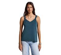Street One Top Silk-Look mit Knoten Blau/Grün Größe 38