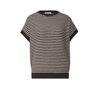 Street One - sleeveless sweater frisée stri - 27874/black coff black_coffee - Gr. - 40