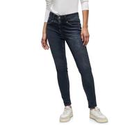 Slim-fit-Jeans STREET ONE "Style York", Damen, Gr. 31, Länge 30, blau schwarz washed, Denim/Jeans, Obermaterial: 99% Baumwolle, 1% Elasthan, unifarben, slim fit lang, Jeans, im 5-Pocket-Style und mit