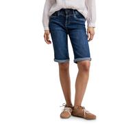 Bermudas STREET ONE "Style Jane", Damen, Gr. 29, N-Gr, dunkelblau authentic wash, Denim/Jeans, Obermaterial: 79% Baumwolle, 15% Polyester, 4% Elastomultiester, 2% Elasthan, unifarben, slim fit kniefre