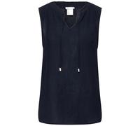 Blusentop STREET ONE Gr. 38, blau (deep blue) Damen Blusen Blusentops im Crinkle-Look (73093333-38)