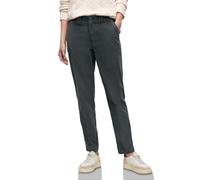 Chinohose STREET ONE, Damen, Gr. 40, Länge 30, balsam grün, 98% Baumwolle, 2% Elasthan, unifarben, comfort fit lang, Hosen, mit Elastikbund (17348121-40) balsam grün