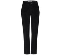 Street One Chinohose Softe Velvet Chino Damen Gr. 34 Länge 30 Schwarz Comfort Fit Elastikbund