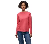 Strickpullover STREET ONE, Damen, Gr. 40, rosa (striking coral), Stoff, 30% Polyester, 29% Polyacryl, 21% Viskose, 20% Nylon, unifarben, comfort fit normal, U-Boot-Ausschnitt, Bündchen, Pullover Stric