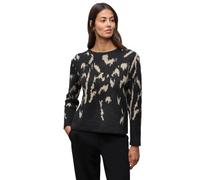 Street One Pullover Softer Jacquard Rundhals Damen Gr. 42 Anthra Grau 60% Polyester 40% Baumwolle