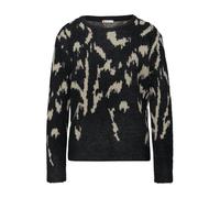 Street One Pullover Softer Jacquard Rundhals Damen Grau Gr. 44 60% Polyester/40% Baumwolle