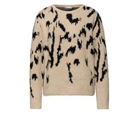 Street One Pullover Damen Softer Jacquard – Rundhals, gemustert – Sanded Beige Gr. 46