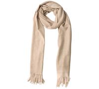 Schal STREET ONE, Damen, Gr. onesize, sanded beige meliert, Stoff, 85% Polyester, 15% Viskose, unifarben, Modetücher, mit Fransen am Saum (79709067-0) sanded beige meliert